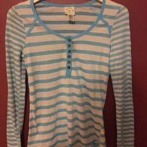 NWT Blue and White StripedTop